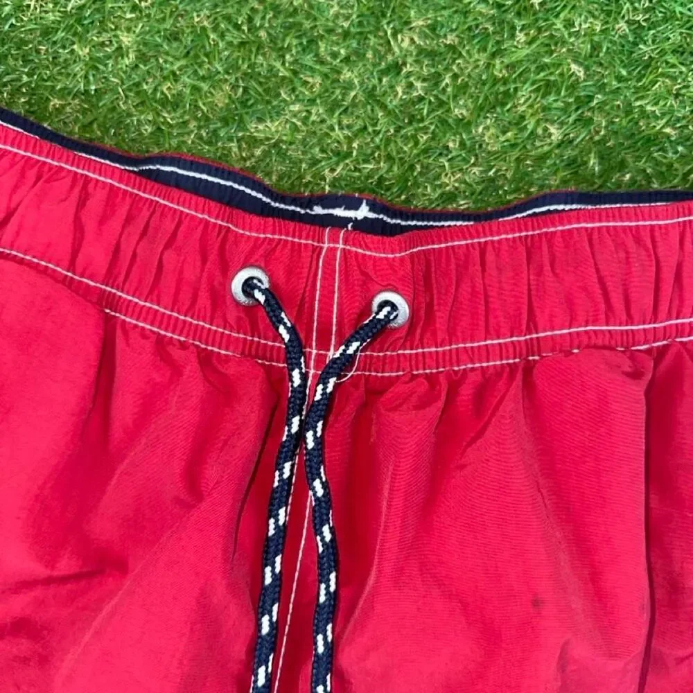 Nautica Men's Red Swim-briefs-shorts